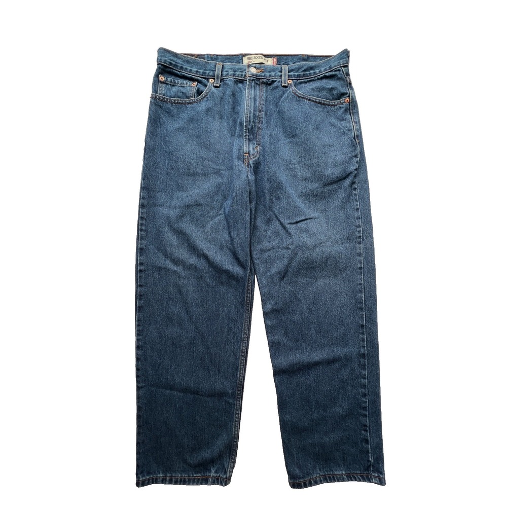 Levis 550 Jeans 36X28 Mens Relaxed Fit Blue Denim 90s Y2K Classic *38x29